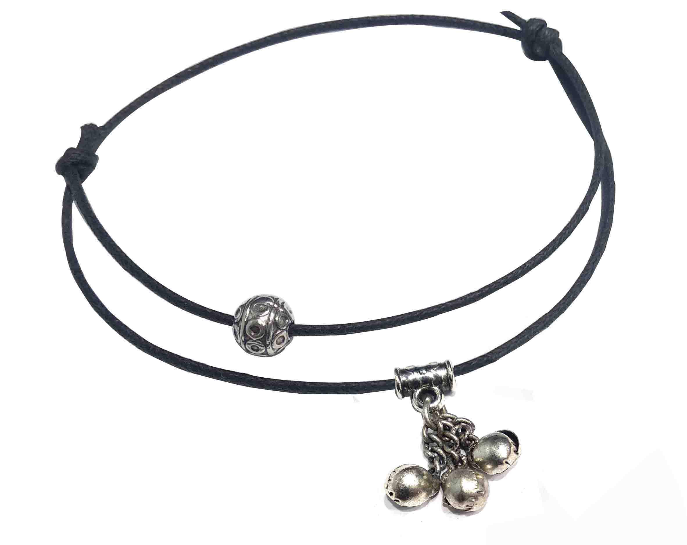 GURJARI JEWELLERS Adjustable Lac Black Thread Anklet with Oxidised Beads and BRASS GUNGRU for Girls/NAZARIA ANKLET (B08WWJPGRH) Amazon Price History, Amazon Price Tracker