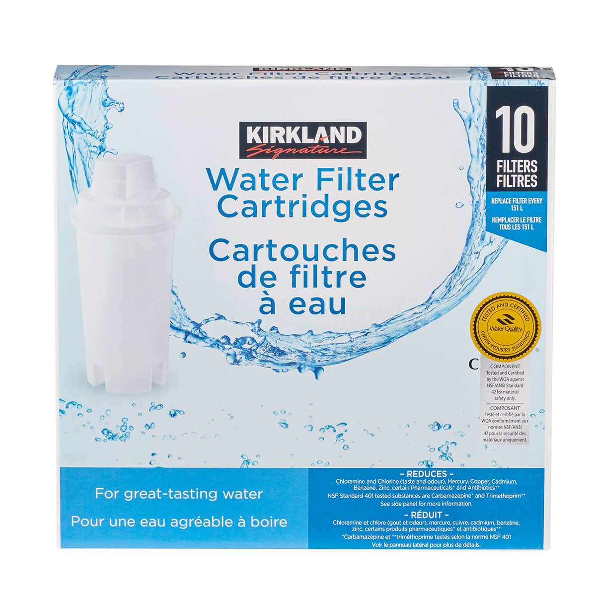 KIRKLAND SIGNATURE Water Filter Cartridge Pack of 10