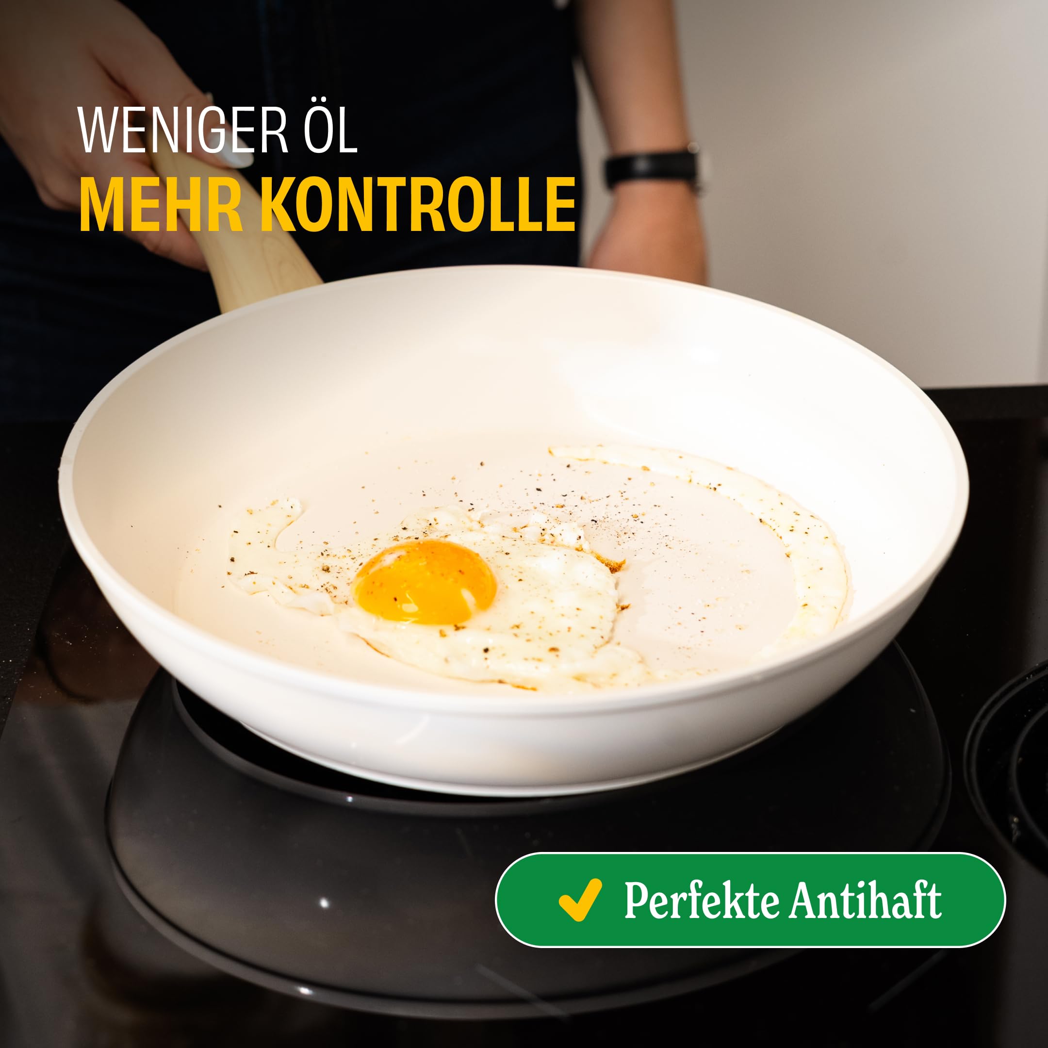 Cook&Pan Pfannenset Induktion - Keramikpfanne PFAS & Teflon frei - 3-teilig