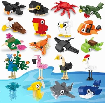 HIGH GODO 20Pack Party Favors for Teens 14+, 613PCS Cute Animals Building Set for Goodie Bag Stuffers Classroom Prizes, Party Favors Easter Birthday Gift for Adult Teens 14+
