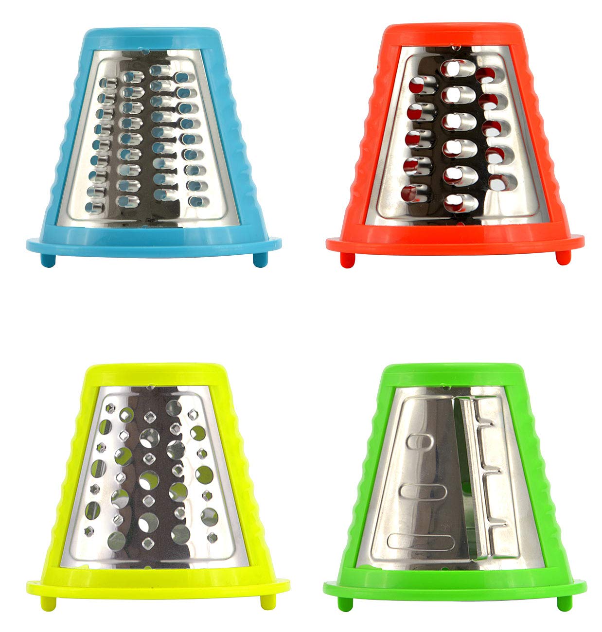 Rosenstein & Söhne Elektrische Reibe: Elektrische Universal-Küchenreibe mit 4 Aufsätzen, 150 Watt (Gemüsereibe elektrisch, Nussreibe elektrisch, Hobel)