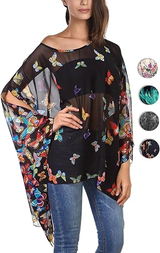 Miniatura 2 de DJT Traje de baño de verano para mujer, salida de baño para mujer, blusas de gasa, túnica