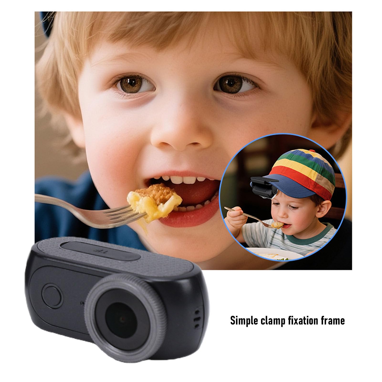 Sxhlseller Action Camera 4K con Schermo Ribaltabile, Fotocamera POV Magnetica Indossabile con Registrazione Audio Video, Fotocamera Wireless per il Pollice, Sportiva a Doppia (BLACK)