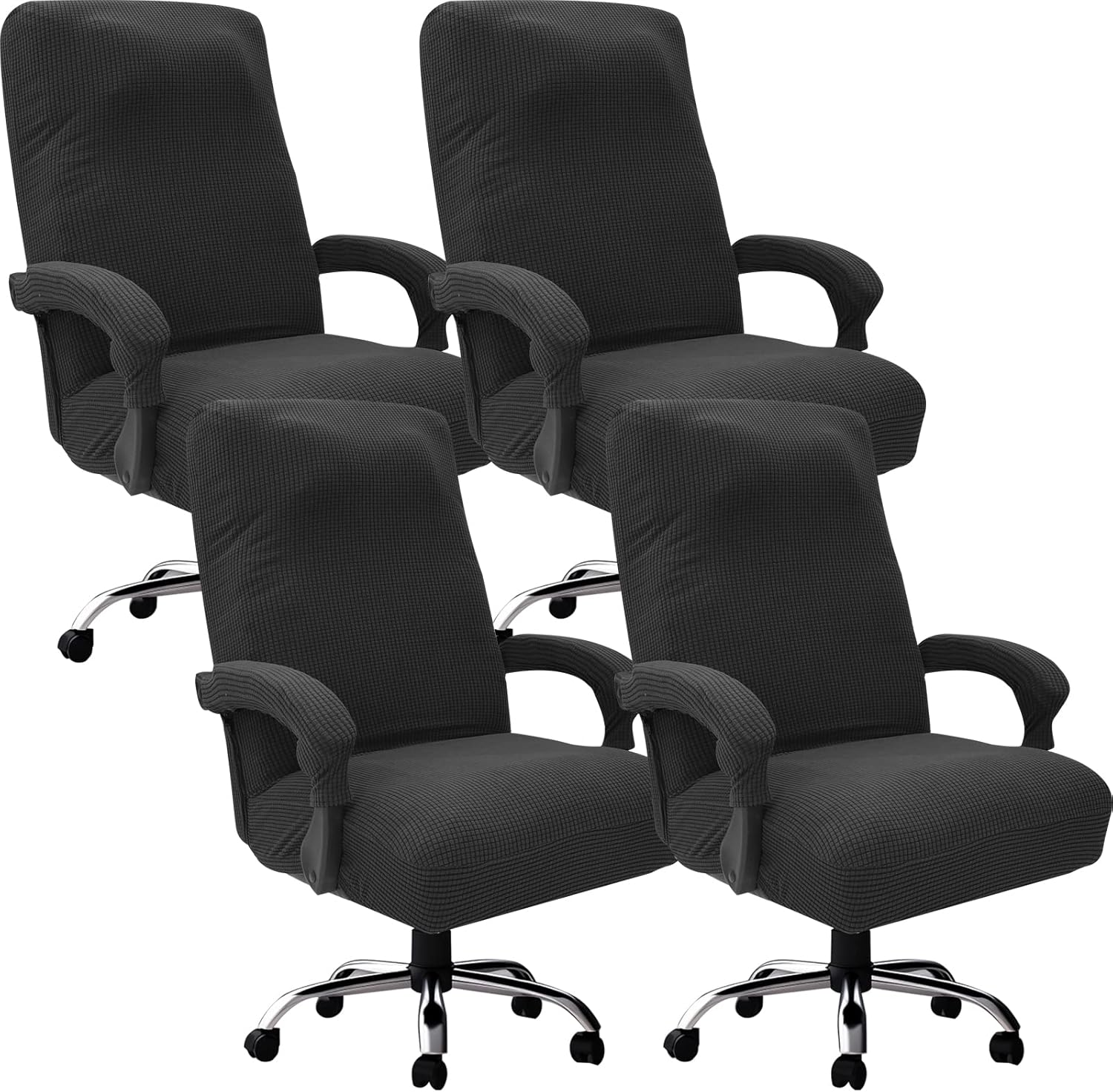 OUWIN Universal Computer Chair Slipcovers with Zipper 4