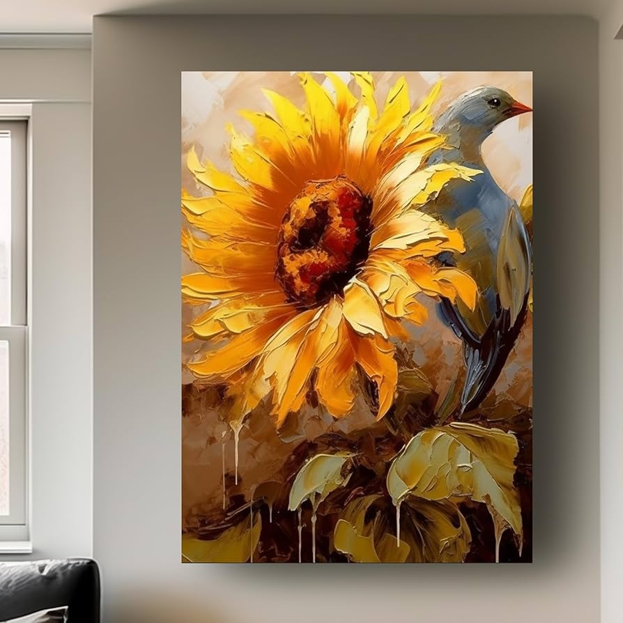 油絵 絵画 【sunflower】 油絵 油彩 油彩画 絵 絵画 【向日葵】 | HIROSHI1990