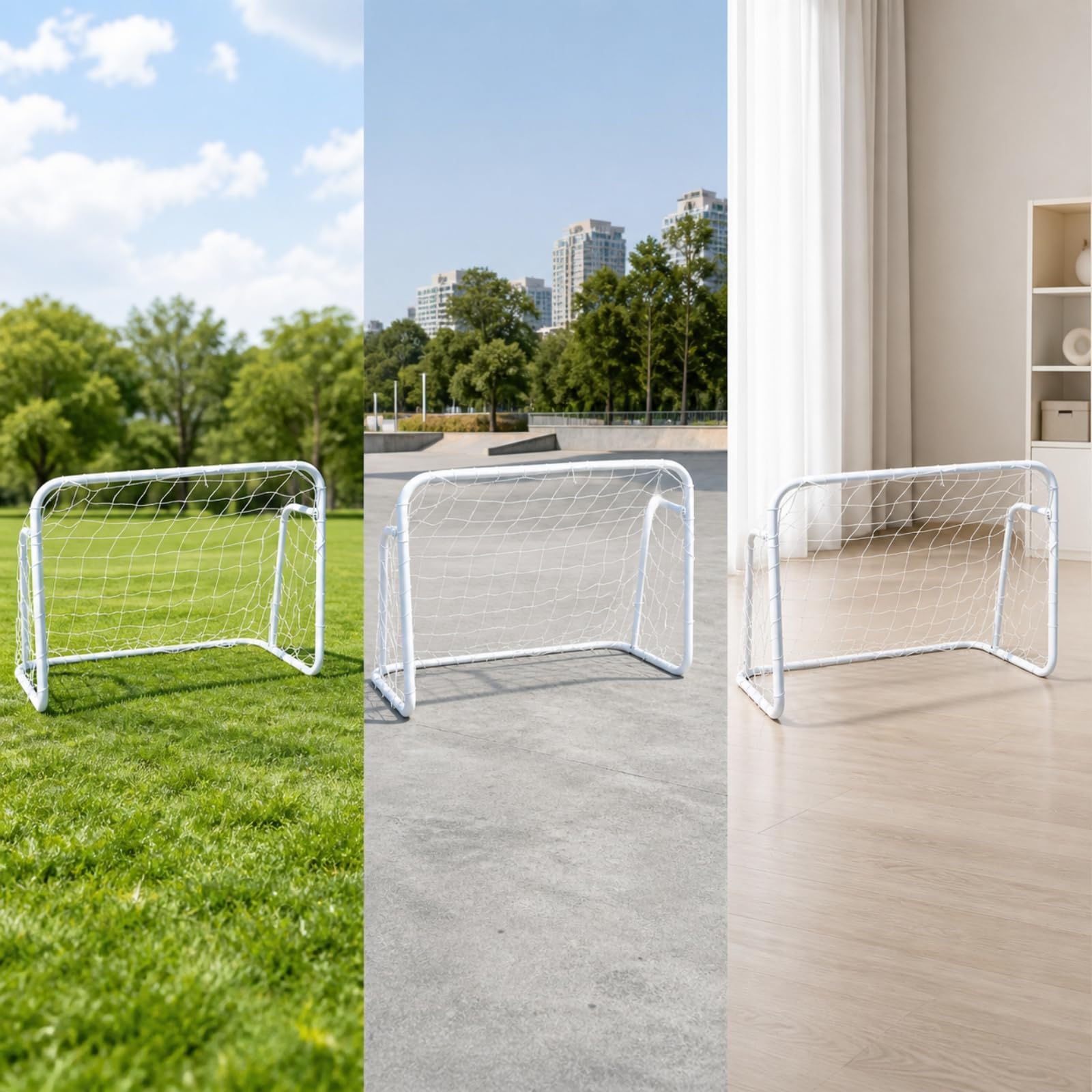 Mini Porta da Calcio Portatile | Resistente, Porta da calcio Metallo, Compatto, Attrezzatura Sportiva, per Casa, Ragazzi