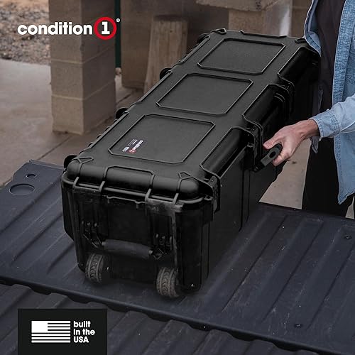 Miniatura 6 de Condition 1 Funda rígida impermeable de 45 pulgadas con ruedas y espuma enchufable, con cerradura, clasificación IP67, impermeable, aprobado por la