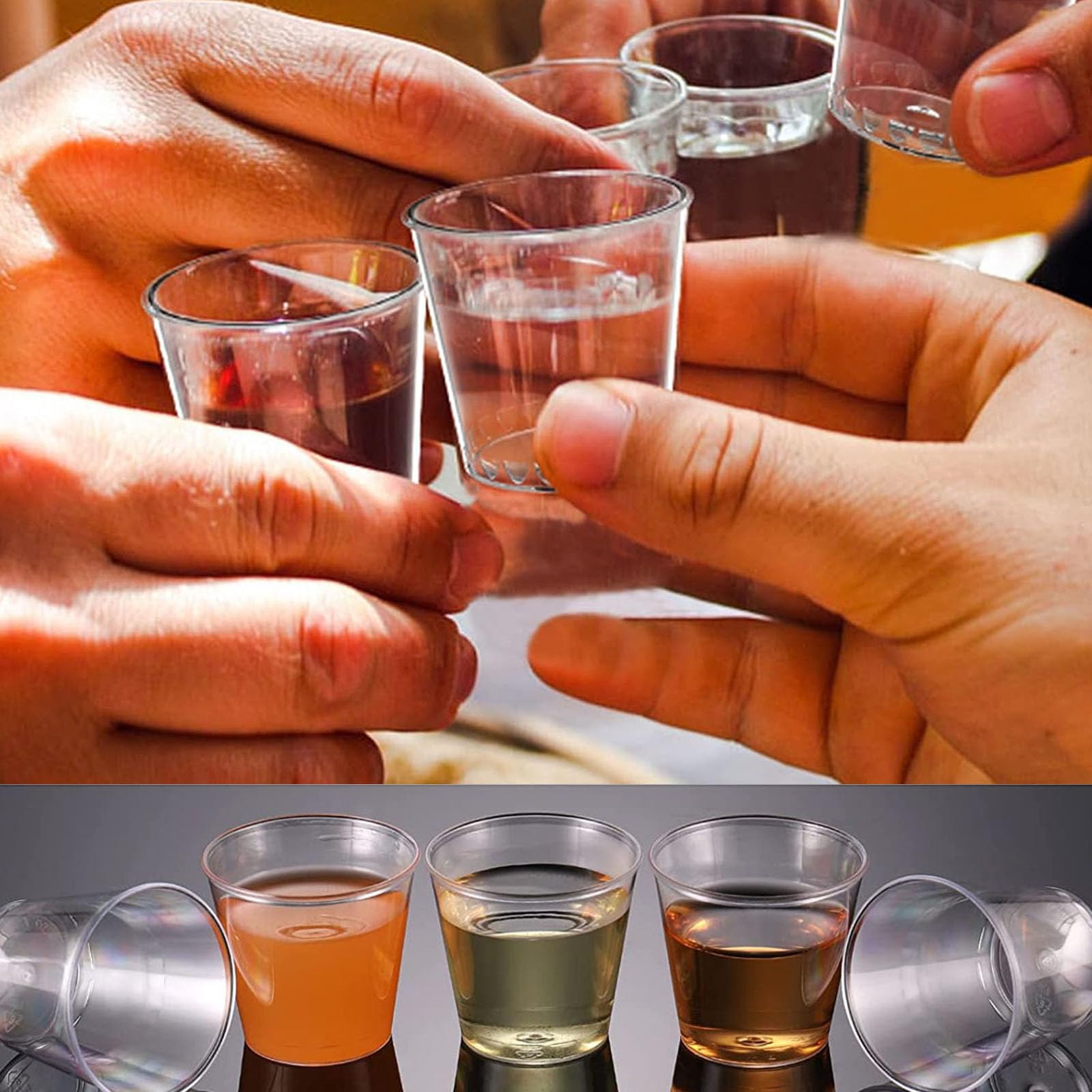 DuDuZui 50 Pack Shot Cups Plastic, 50ml-1.7oz Hard Thicked Plastic Shot Glasses - Image 4