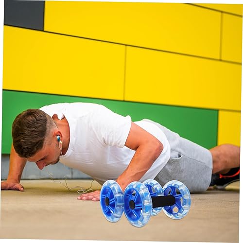 Miniatura 5 de Rueda de fitness para hombres y mujeres, ejercitador de estómago, rueda de rodillo abdominal para construcción muscular abdominal