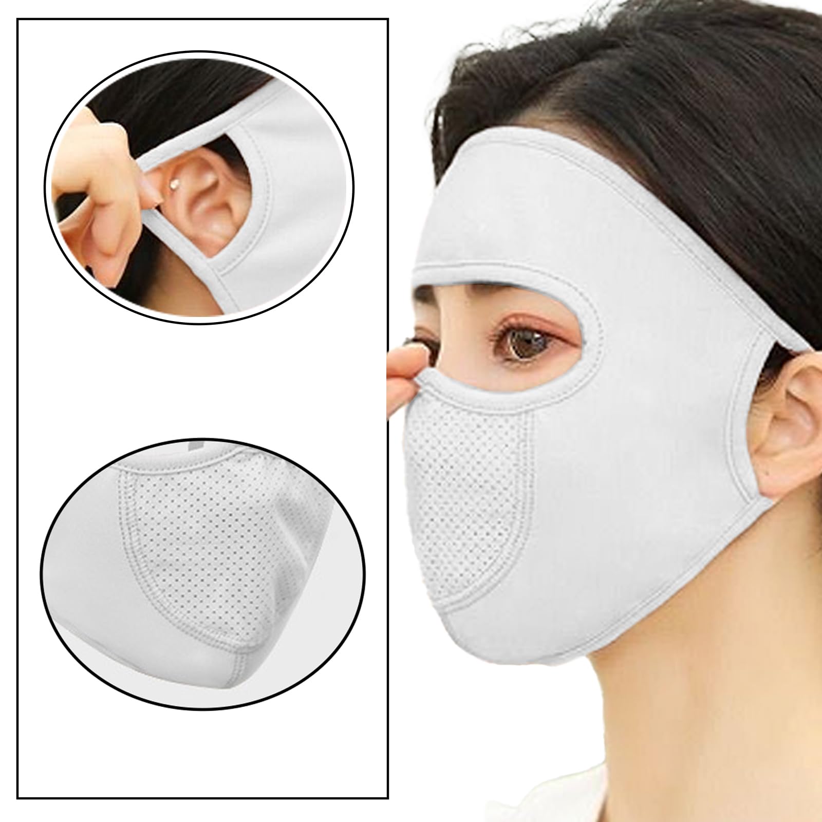2 Pezzi Visiera Integrale Protezione UV, Maschera per protezione solare, Multifunzionale Seta e Lavabile Protezione UV per il viso Moto Ciclismo Sport Maschera per Outdoor