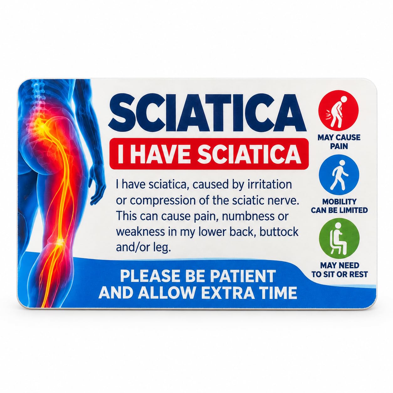 Medical Awareness Information Card (Sciatica) — image 1