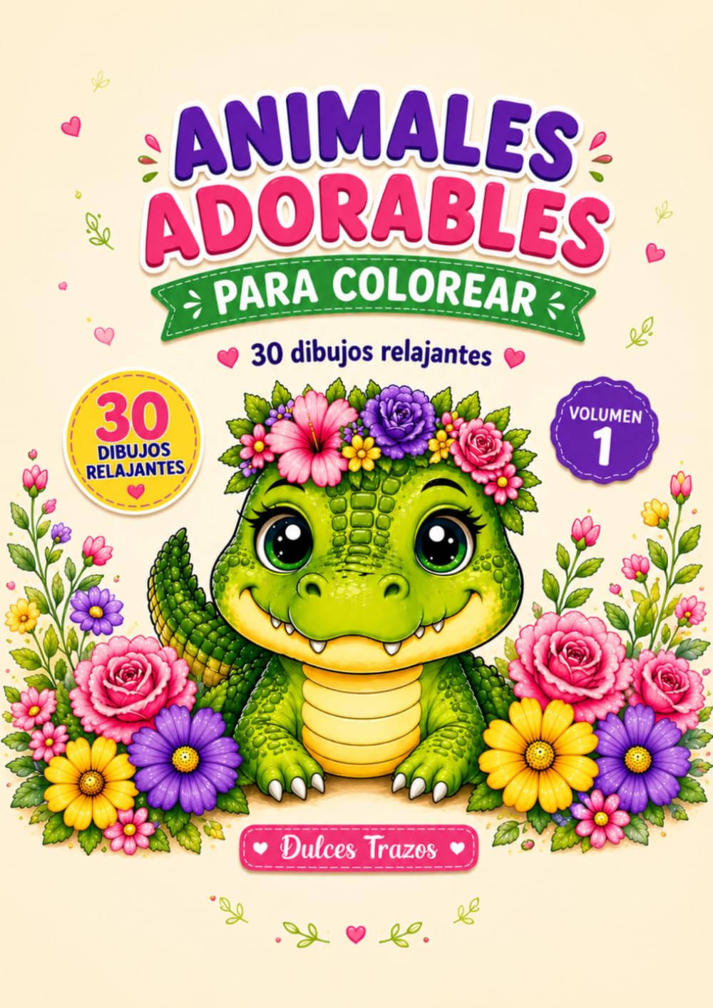 Animales Adorables para Colorear: 30 Dibujos Relajantes y Fáciles – Libro Antiestrés Cozy (Animales adorables: lineas gruesas y faciles)