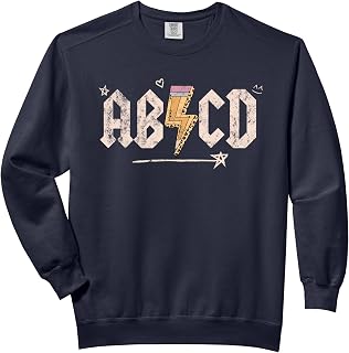 Back to School Teacher, Student Gifts, ABCD Trendy Comfort Colors Adult Sweatshirt