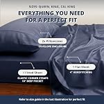 100% Austrian Eucalyptus Queen Bedsheets, 18 Inch Deep Pocket Queen Sheets, Cooling Sheets with Elastic Corner Straps, Eucalyptus Silk Tencel Lyocell (Crown Blue, 4PC Queen)