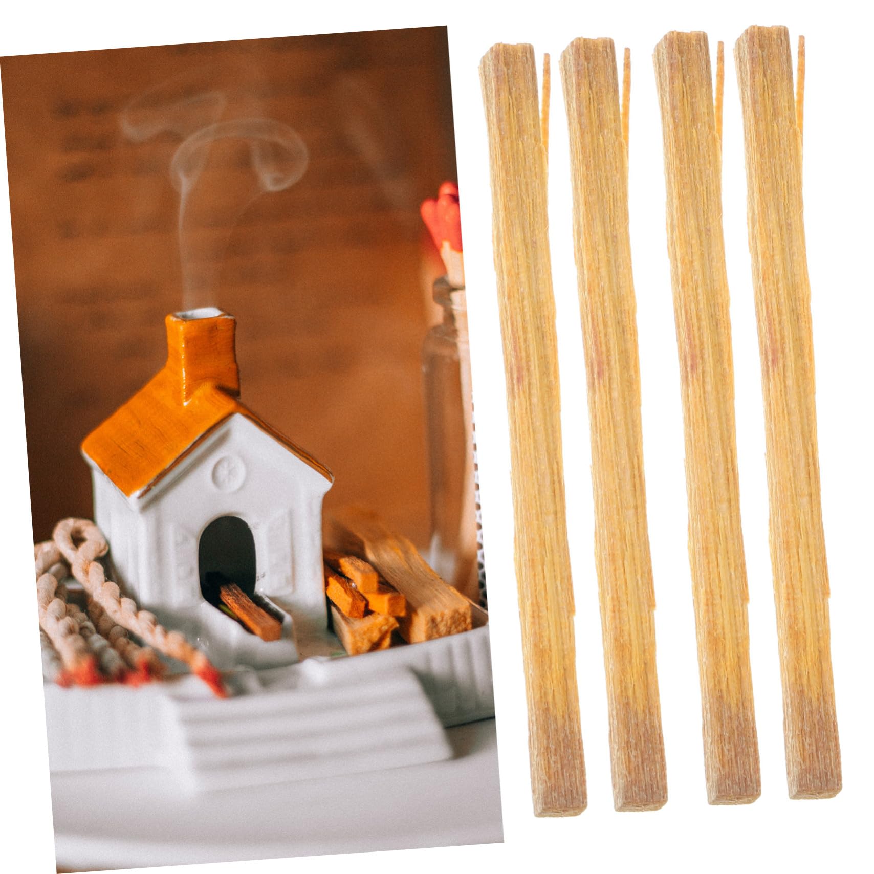 TOYANDONA Bastoncini di Legno di Sandalo Profumati la Casa, Strisce di Incenso Naturali in Legno di Sandalo 250g, Incenso Fatto a Mano per Meditazione e Purificazione Aria, Decorazione