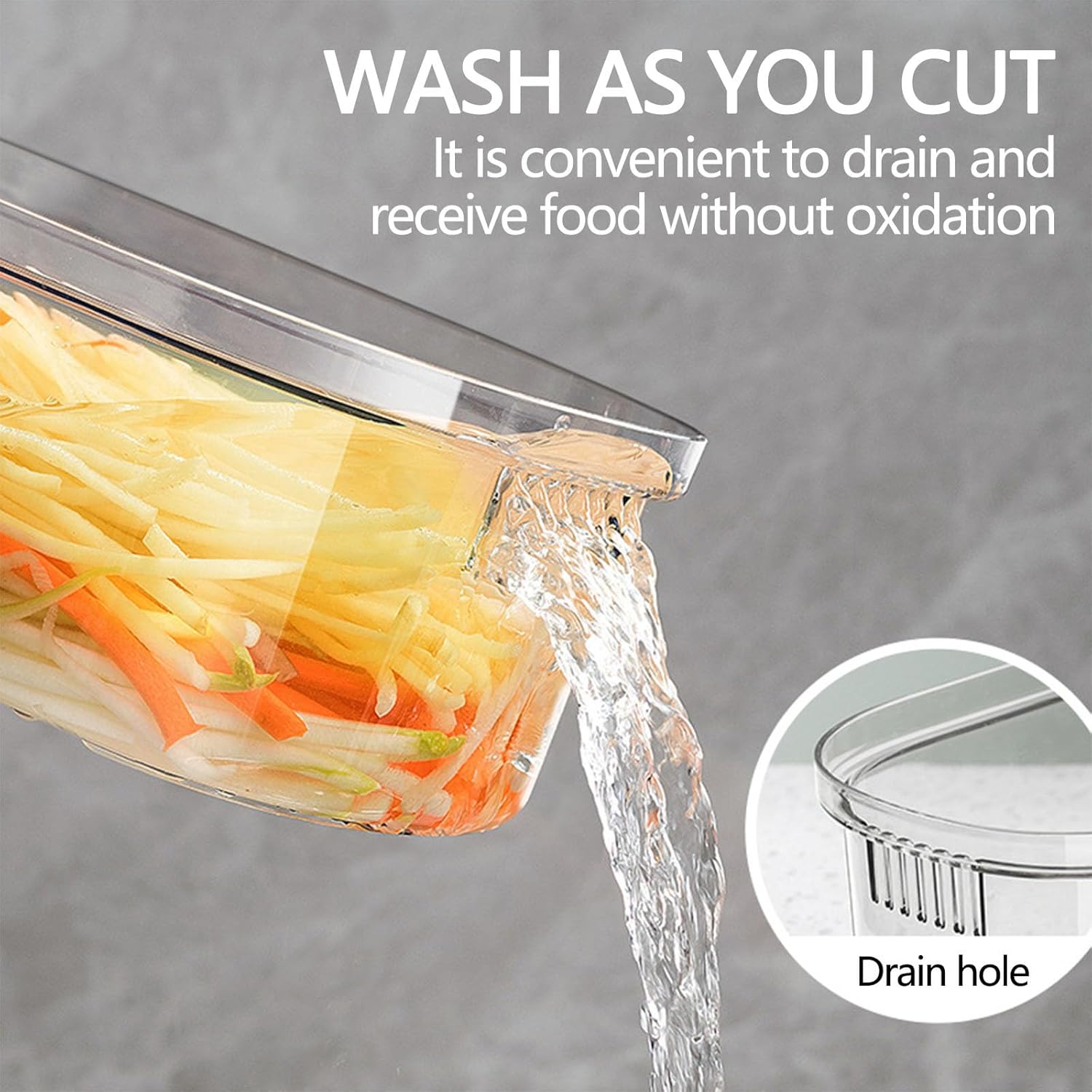 Mandoline Slicer for Kitchen,Mandoline Slicer with Container,6 in 1 Multi Purpose Food Chopper Vegetable Slicer,Cheese Shredder,Kitchen Gadgets