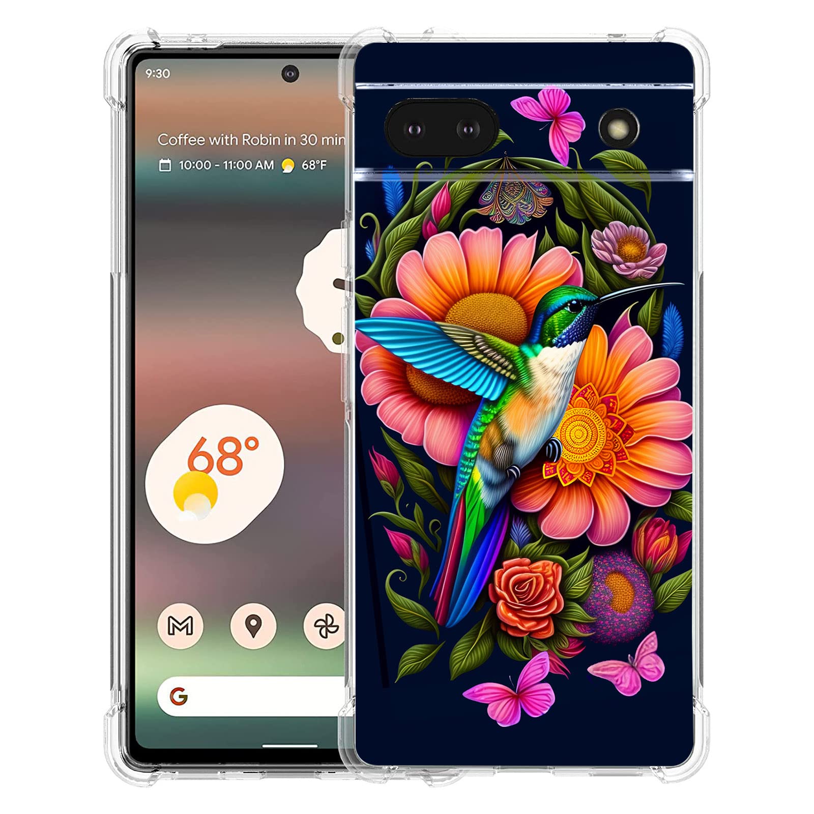 Coque Pixel 6a anti-rayure fleurie pour éviter les bris d'écran - 7