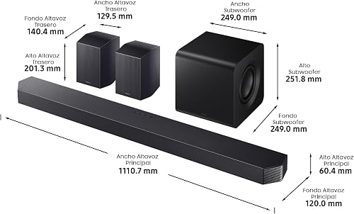 Samsung Barra de Sonido HW-Q930F/ZF 2025 - Dolby Atmos inalámbrico, Q-Symphony, 9.1.4 Canales, SpaceFit Sound Pro y Compatible con asistentes de Voz - 8