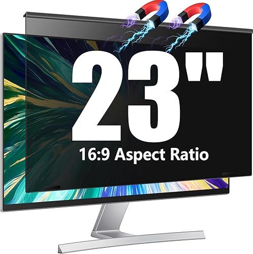 Miniatura 11 de Filtro magnético de pantalla de privacidad para computadora de 27 pulgadas para monitor de pantalla ancha 16:9, 27 pulgadas para colgar extraíble,