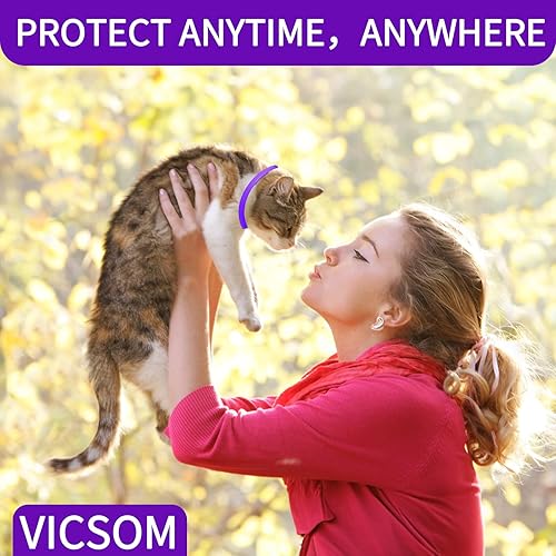 Miniatura 7 de Paquete de 4 collares antipulgas para gatos, collar antipulgas y garrapatas de gato, 8 meses, prevención de tratamiento de pulgas y garrapatas,