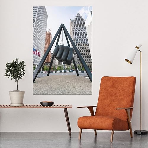Miniatura 10 de Joe Louis Fist Detroit City Exquisito arte de pared para decoración de pared, pintura de inauguración de la casa, regalo adecuado para sala de