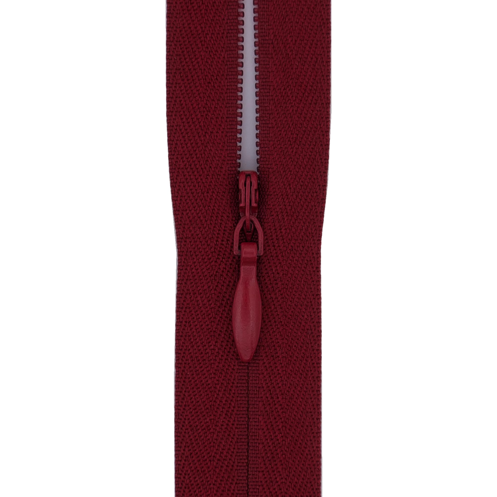 #3 Invisible Zip 22 Inch (56cm) – Close-End-with Woven Tape for Bridal Gowns, Maxi Dresses & Large Upholstery - Hidden Nylon Zips for Tailoring & Decor -5 Zips (Burgundy)