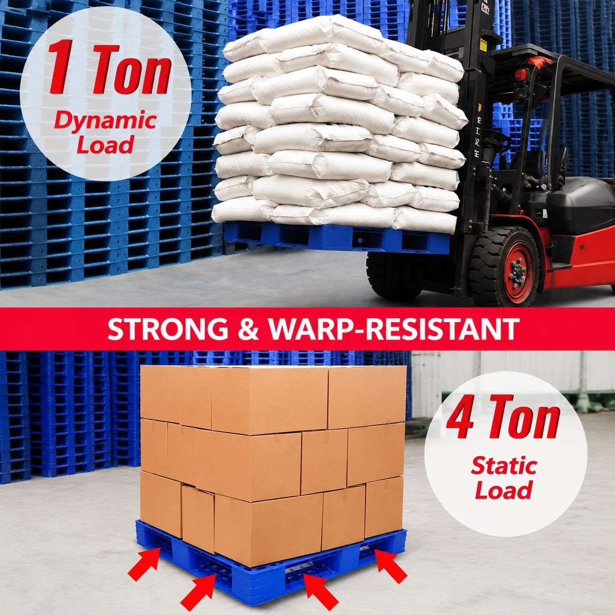 Przemysłowe Palety Plastikowe Heavy Resistant Wilgoć