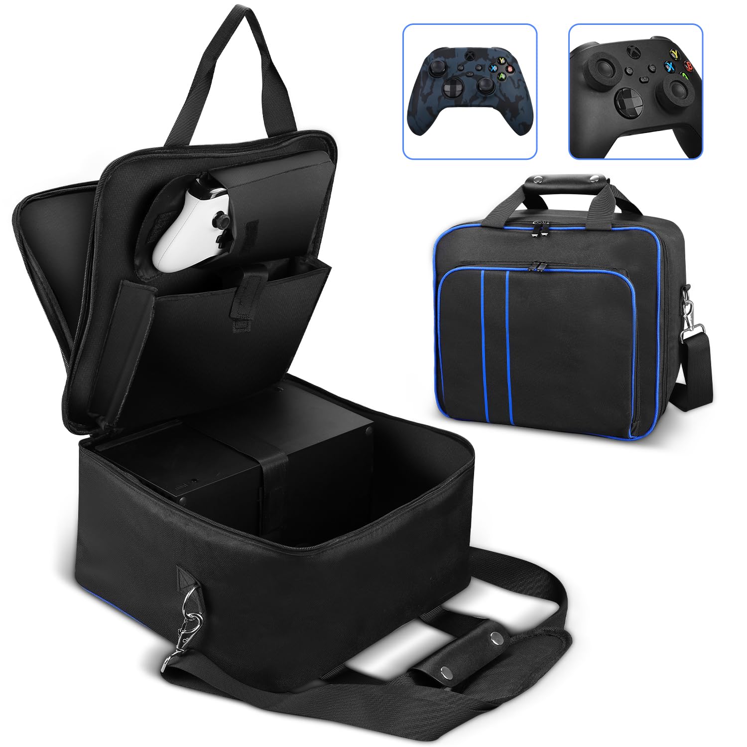 TECTINTER Carrying Case Compatible with Xbox Series X S Black