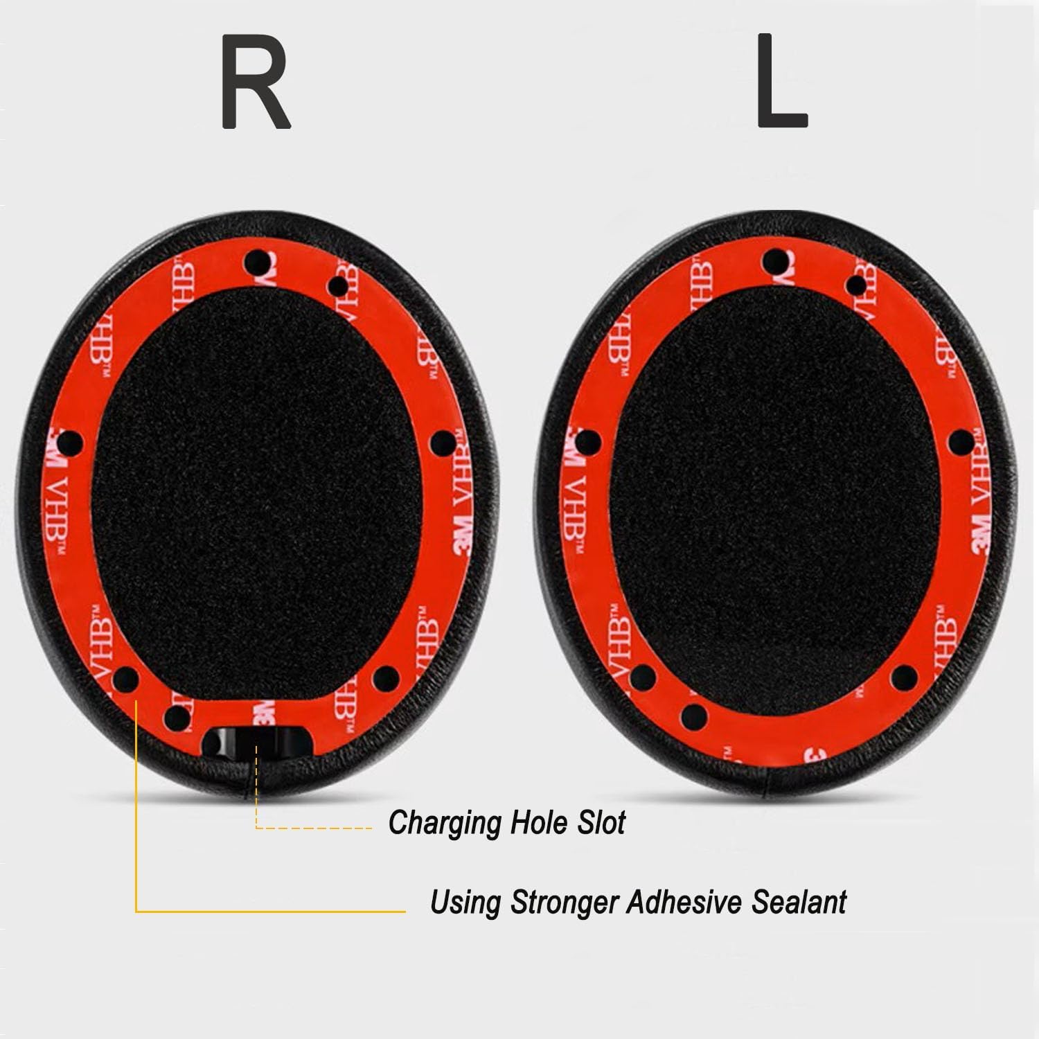 Replacement Ear Pads for Beats Studio 2 & Studio 3 Wired & Wireless Headphones Cushions withSoft Protein Leather, Noise Isolation Memory Foam(Titanium Grey) - Image 3