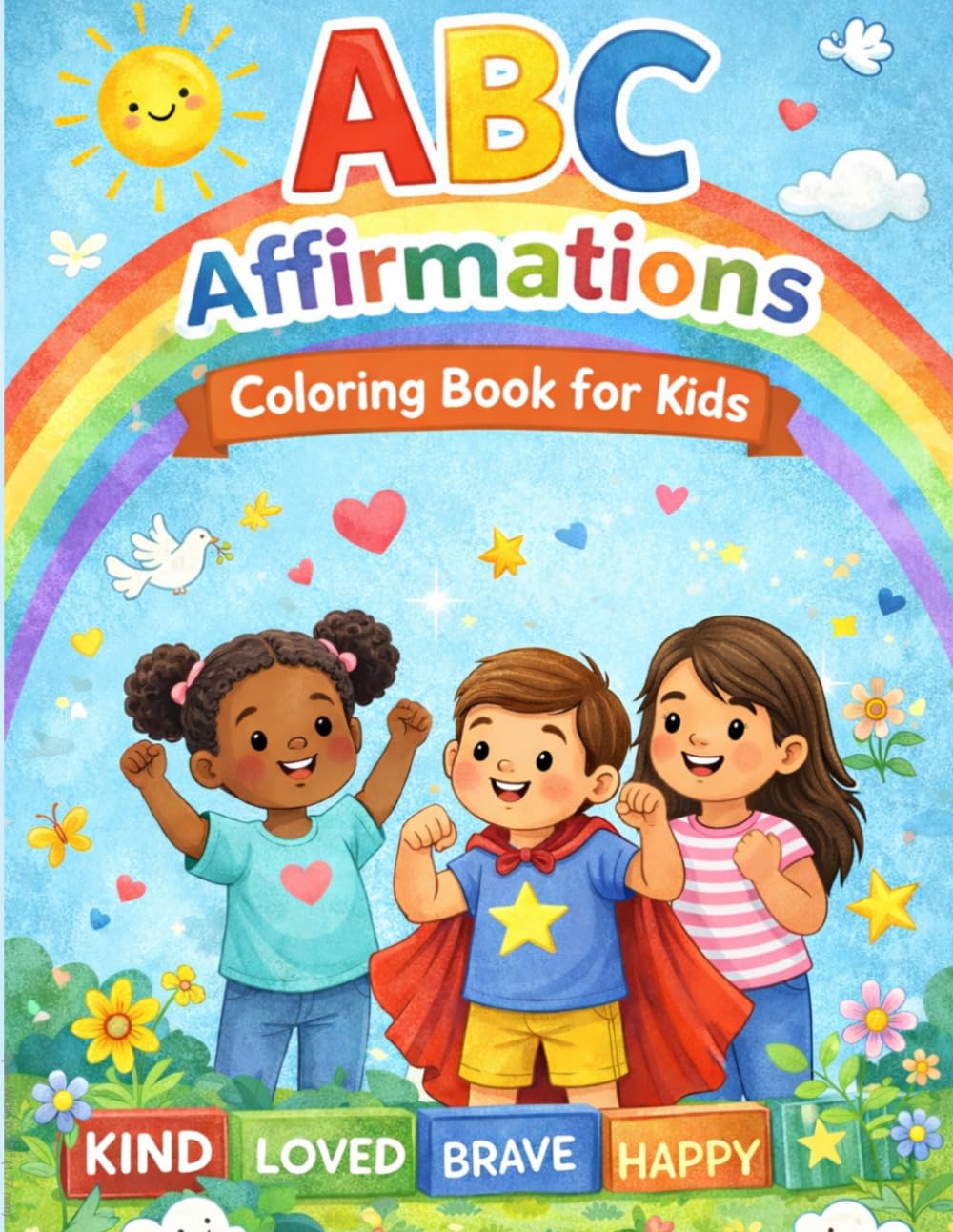 ABC Affirmations Coloring Book for Kids: Positive Affirmations, Confidence Building Coloring Pages, and Fun Activities for Kids Ages 4–8
