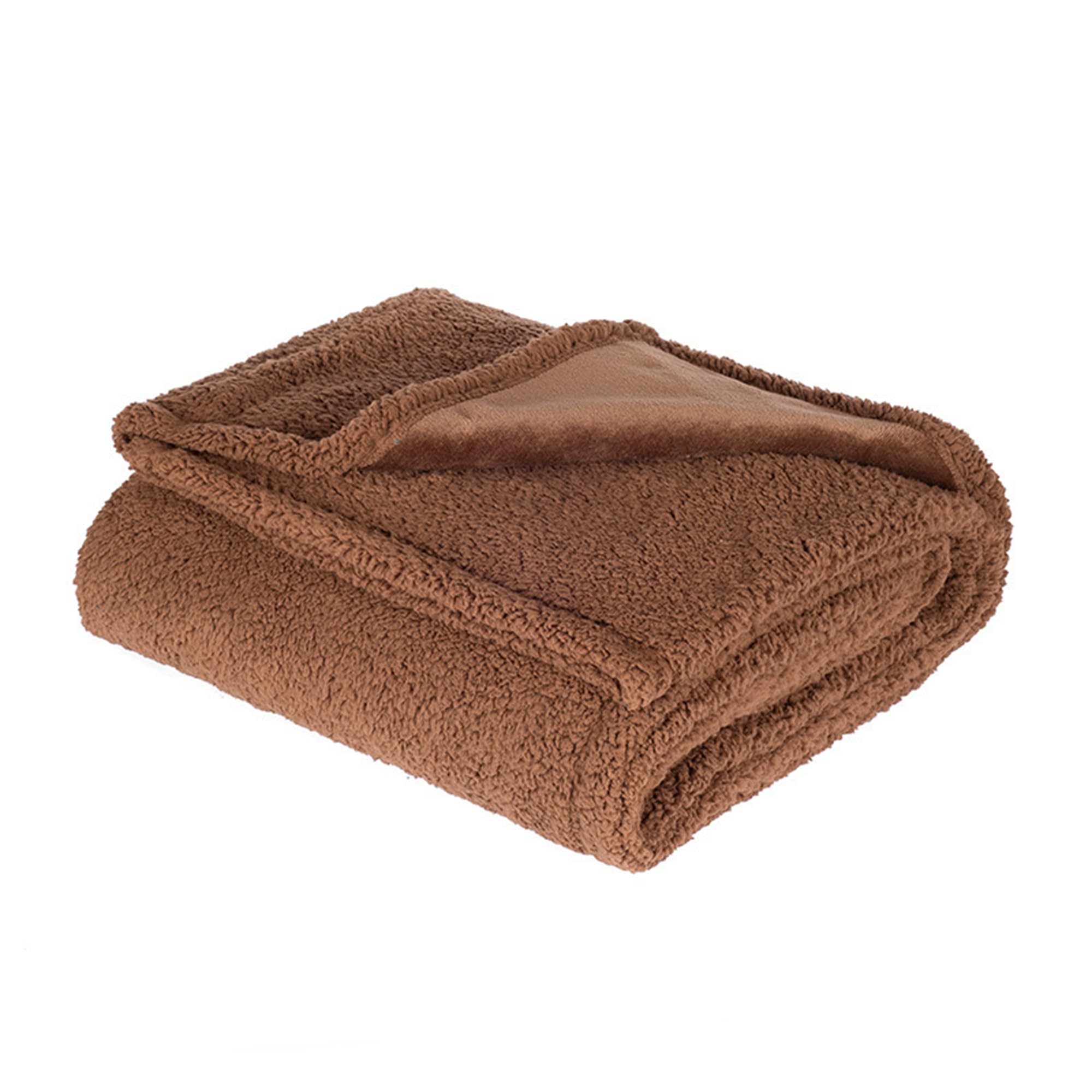 Couverture apaisante pour chien, chat et chien, couverture imperméable pour animal de compagnie – Couverture épaisse pour chats et chiens (165 x 145 cm, café)