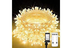 suDdus LED String Lights, 33FT 100 LED Fairy Lights Plug in, Christmas...