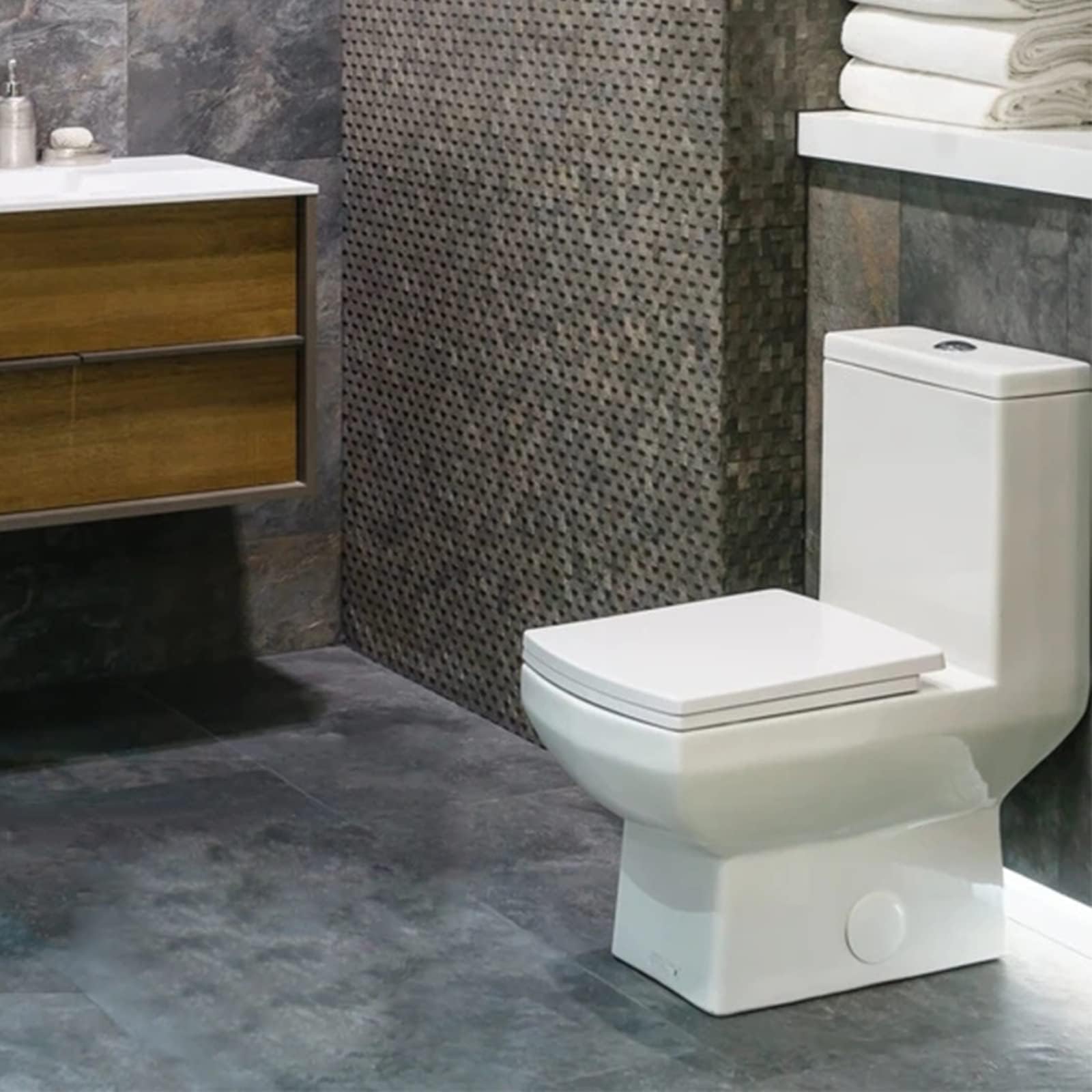 Wielofunkcyjna deska sedesowa QuietClose pogrubiony materiał PP wyciszony 450 x 350 mm uniwersalne dopasowanie do łatwej instalacji i wygodnej modernizacji łazienki