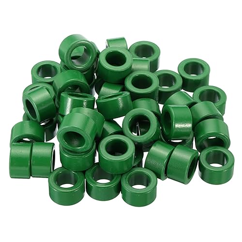 PATIKIL Núcleo de toroide de ferrita, 50 unidades de núcleo toroide de 0.9 pulgadas ODx0.6 pulgadas IDx0.5 pulgadas de alto, anillos de ferrita