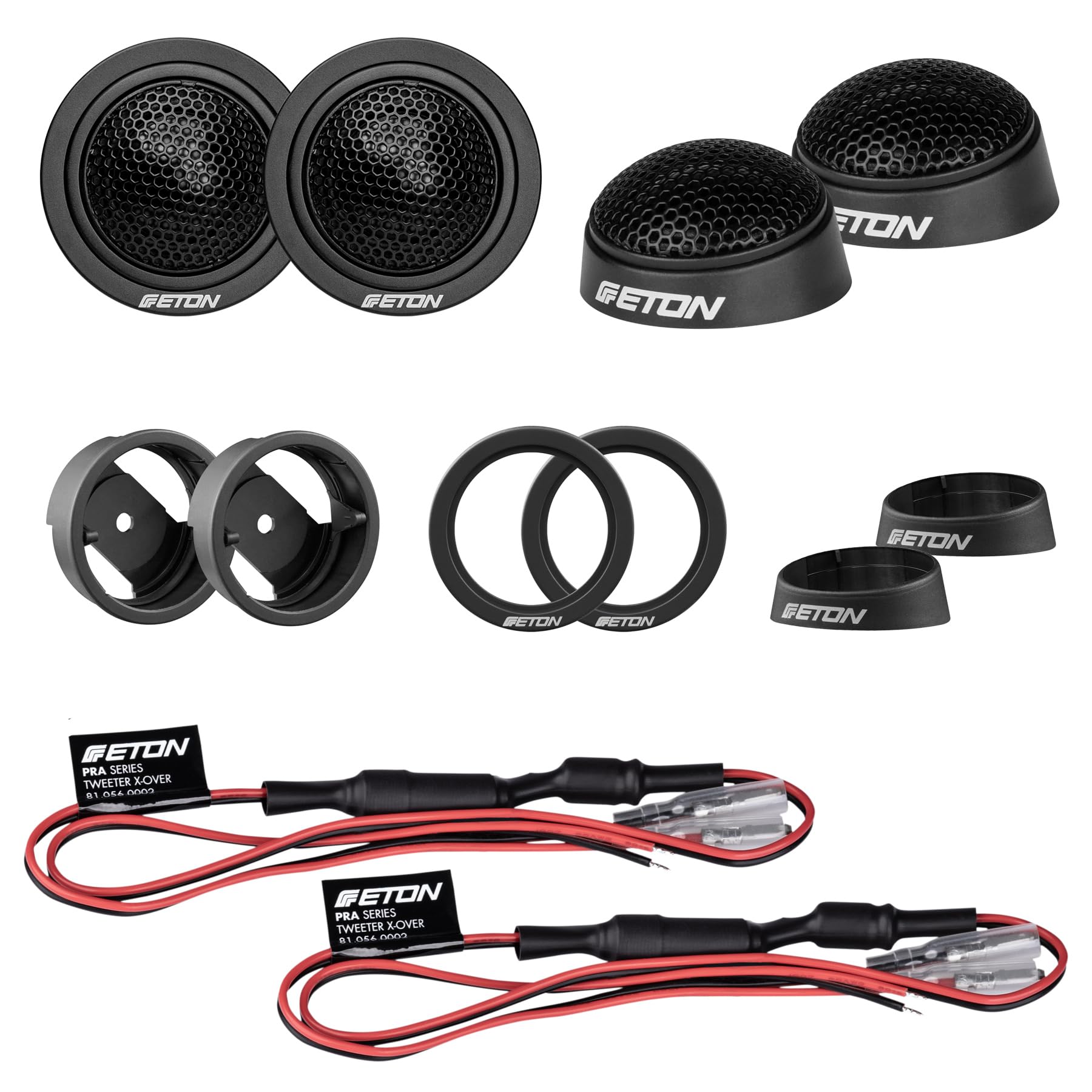 ETON Pra 10 – klangstarkes 10 cm / 4“ Komponenten System, Auto Lautsprecher, Soundsystem mit 80 Watt, 3 Ohm, 1 Paar