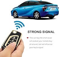 Vista 3 de Funda para llavero Toyota con llavero de TPU suave para llave de automóvil, compatible con Toyota Fortuner Tundra Camry RAV4 Highlander Corolla Negro