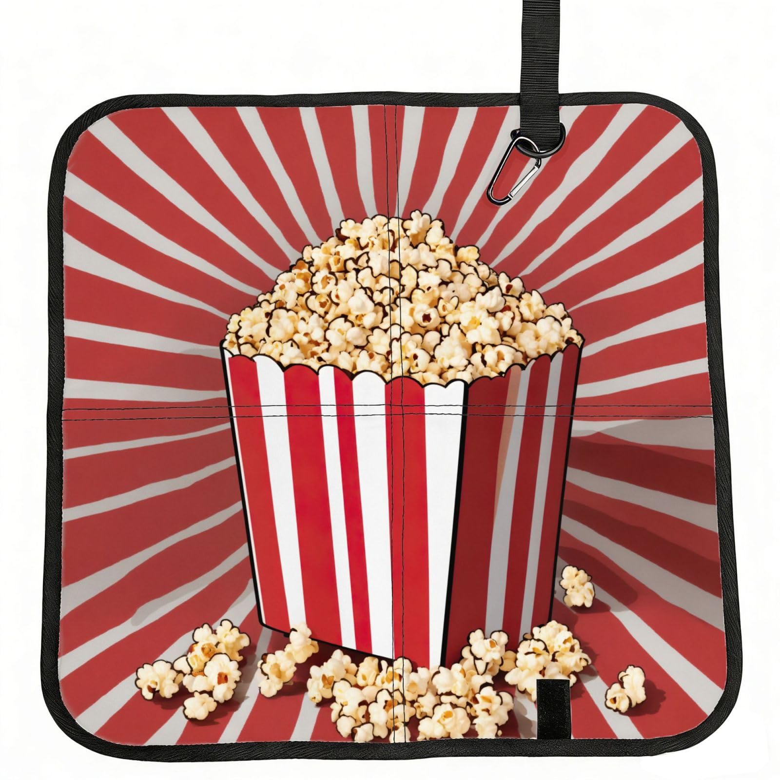 PPHGUT Popcorn Print Print Foldable Seat Cushion Waterproof Portable Chair Pad Travel Outdoor Picnic Camping