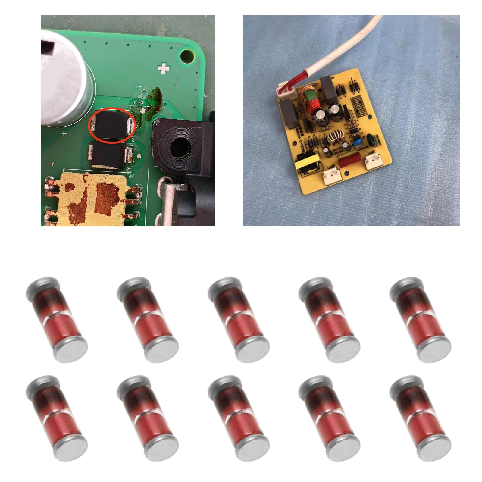 300 Stück SMD-Dioden Sortiertes Set, Gleichrichter/Fast-Recovery/Schalten/Schottky-Diode, 15 Werte, M1, M4, M7, S1M, S2M, S3M, SS14, SS16, SS24, SS26, SS34, SS36, RS1M, US1M, LL4148