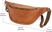 Vista 8 de Berliner Bags Cangurera de cuero genuino vintage Kai, bolso de cinturón, bandolera bandolera para hombres y mujeres - marrón