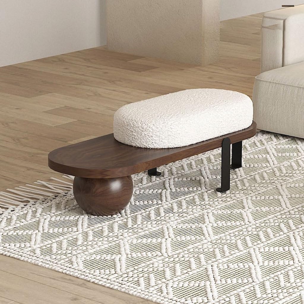 Shoe Bench Shoe-Changing Bench, Solid Wood B&B Sofa, Shoe-Changing Stool, Entrance Hall, Leisure Bedside Stool Storage Bench(A,S100cm)