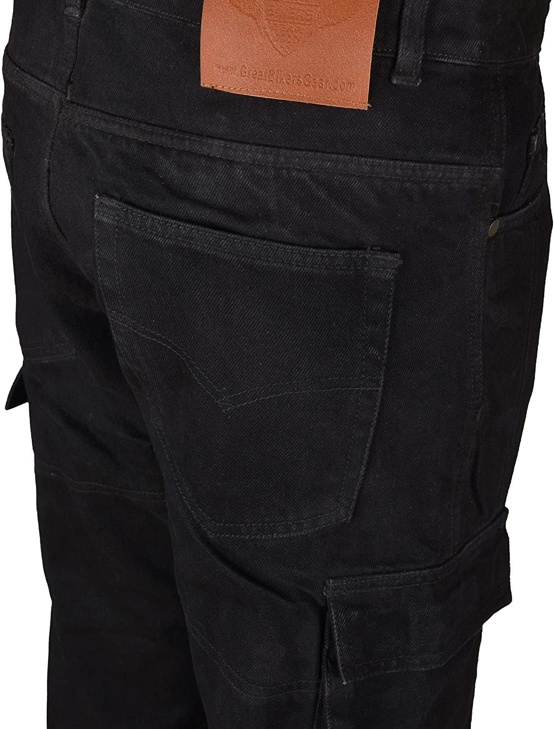 GREAT BIKERS GEAR - Men,s Motorcycle Trousers Flat Cotton Motocross Regular Stretch Motorbike Pants Motorbike CE Protectors