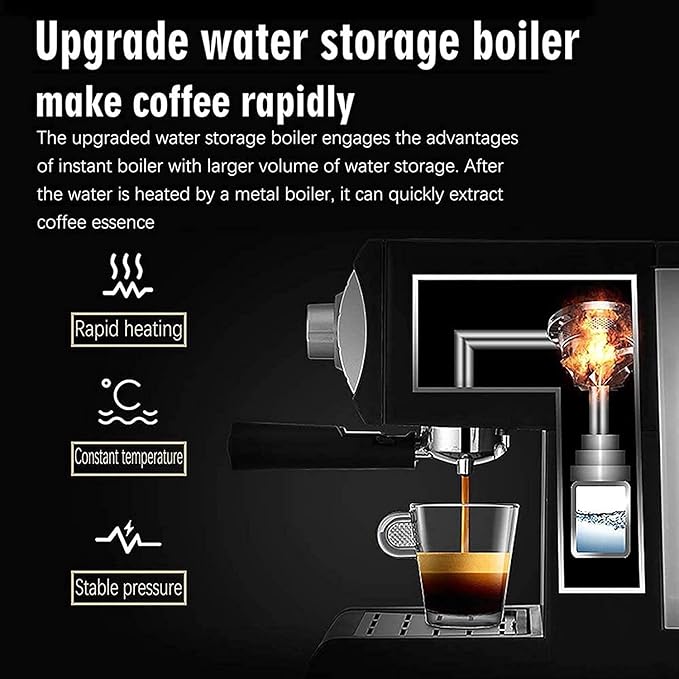 Cafetera Automática de Espresso con Espumador de Leche y 1.6L miniatura 5