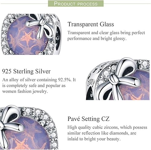 Miniatura 5 de MUERDOU Birthstone Charm Fit for Charms Bracelet Bowknot Birthday Crystal Charms for Bracelet and Necklace