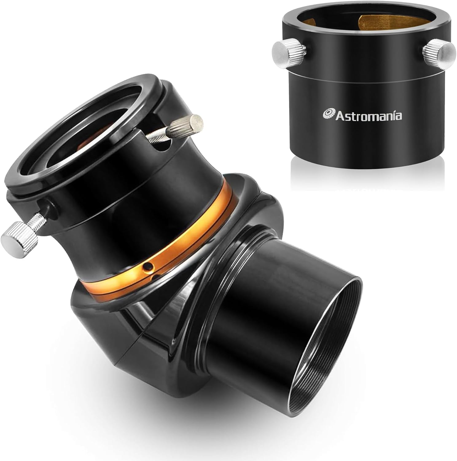 Astromania Adaptor T2 Female Thread to 2" - Bundle with - 2" 45-Degree Erecting Prism Diagonal