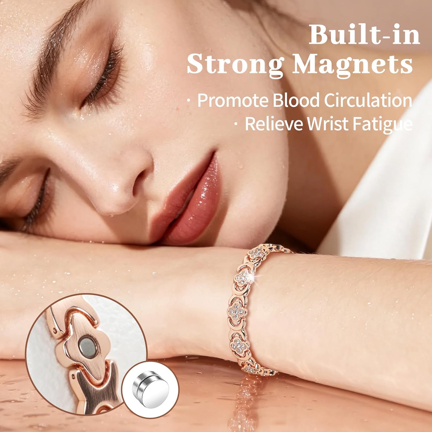 Copper Bracelets for Women, 99.99% Pure Copper Jewelry with Ultra Strength Magnets Therapy