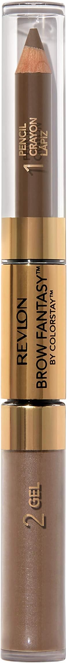 Eyebrow Gel & Pencil, ColorStay Brow Fantasy 2-in-1 Eye Makeup, Longwearing with Precision Tip, 108 Light Brown, 0.04 Oz