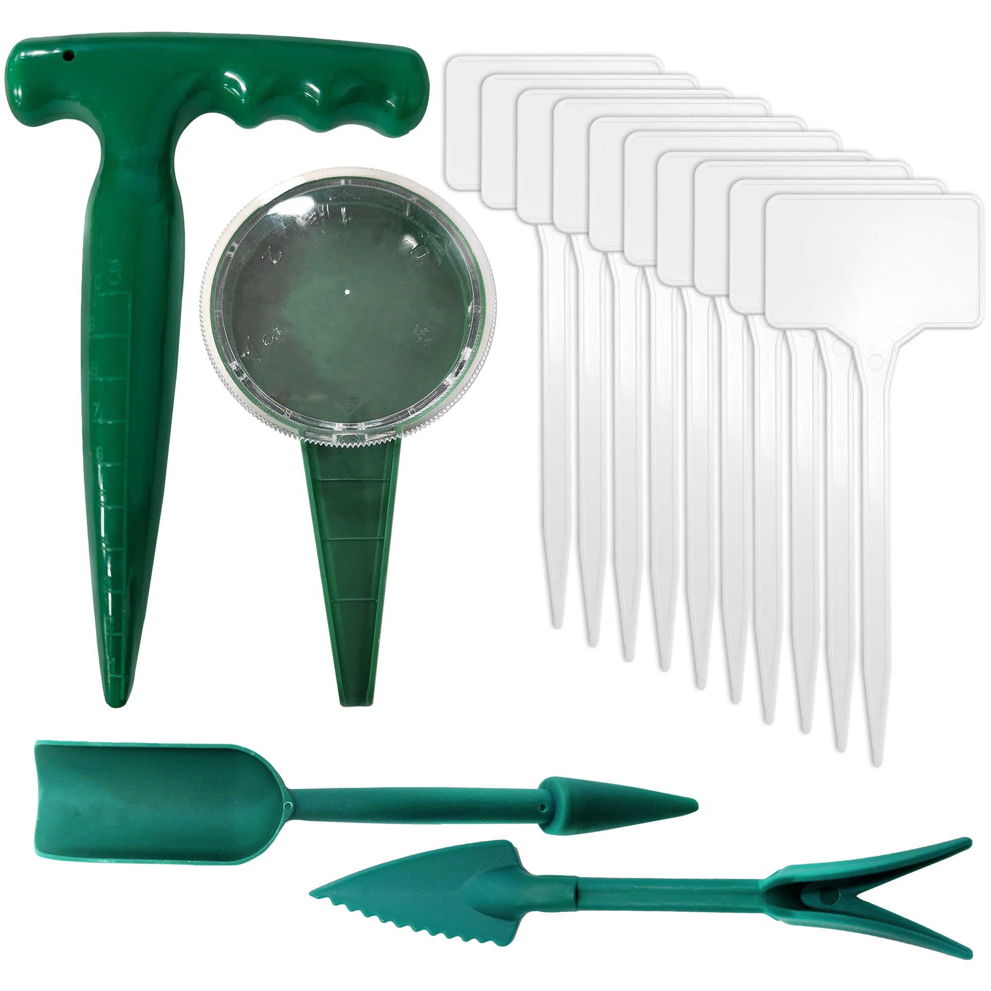 14Pcs Garden Hole Maker Tool Set For Home Gardening, Bulb Planter Tool Seed Planter Tool Dibber For Planting Seeds Garden Dibber Seed Dispenser, Multi Purpose Planting Kit For Flowers Vegetables