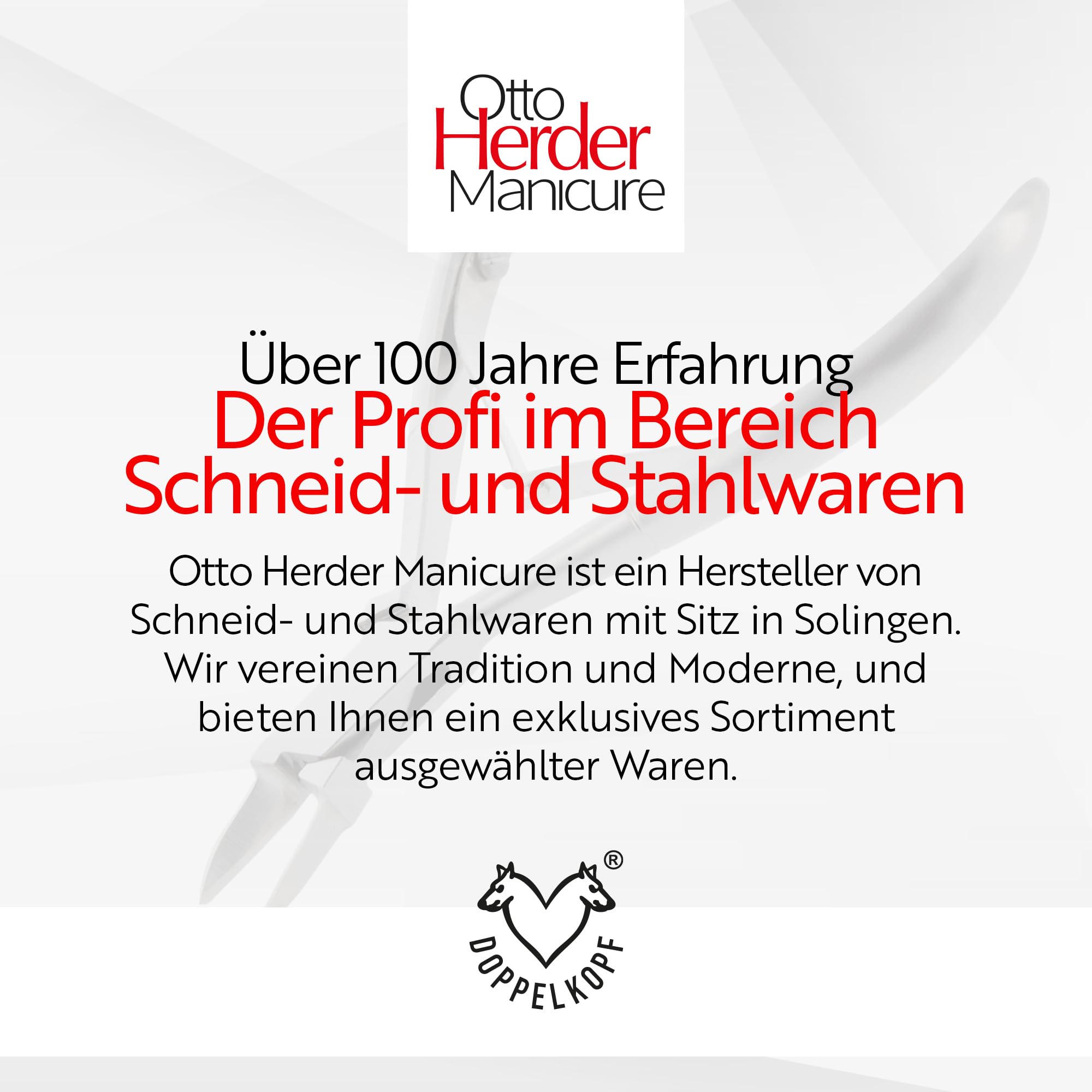 Otto Herder - Pinza per unghie dei piedi, 13 cm, in acciaio inox, con molla e punta particolarmente fine