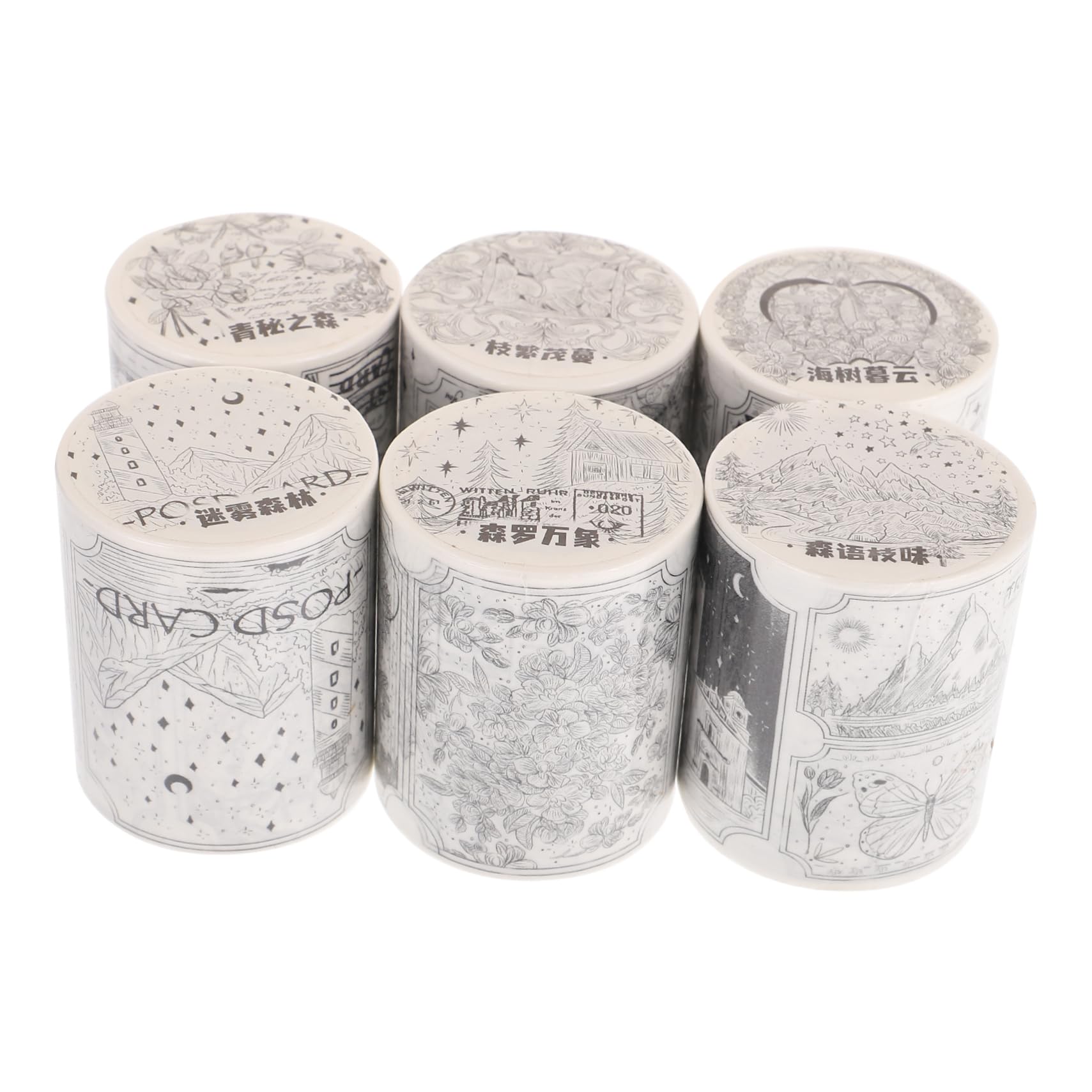 STOBOK 18rollen Washi Tape Dekoratives Klebeband Kreatives Abdeckband Aus Hochwertigem Washi Für Scrapbooking Planer Und Handwerksprojekte Stil Zufällige Muster