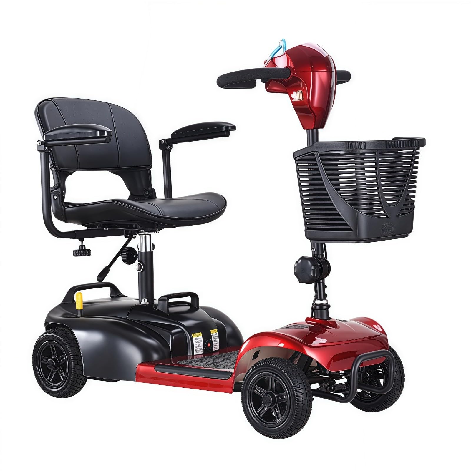 Lithium Battery Scooter for The Elderly Safe Folding Four-Wheel Disabled Electric Vehicle for The Elderly Four-Wheel Power-Assisted Vehicle